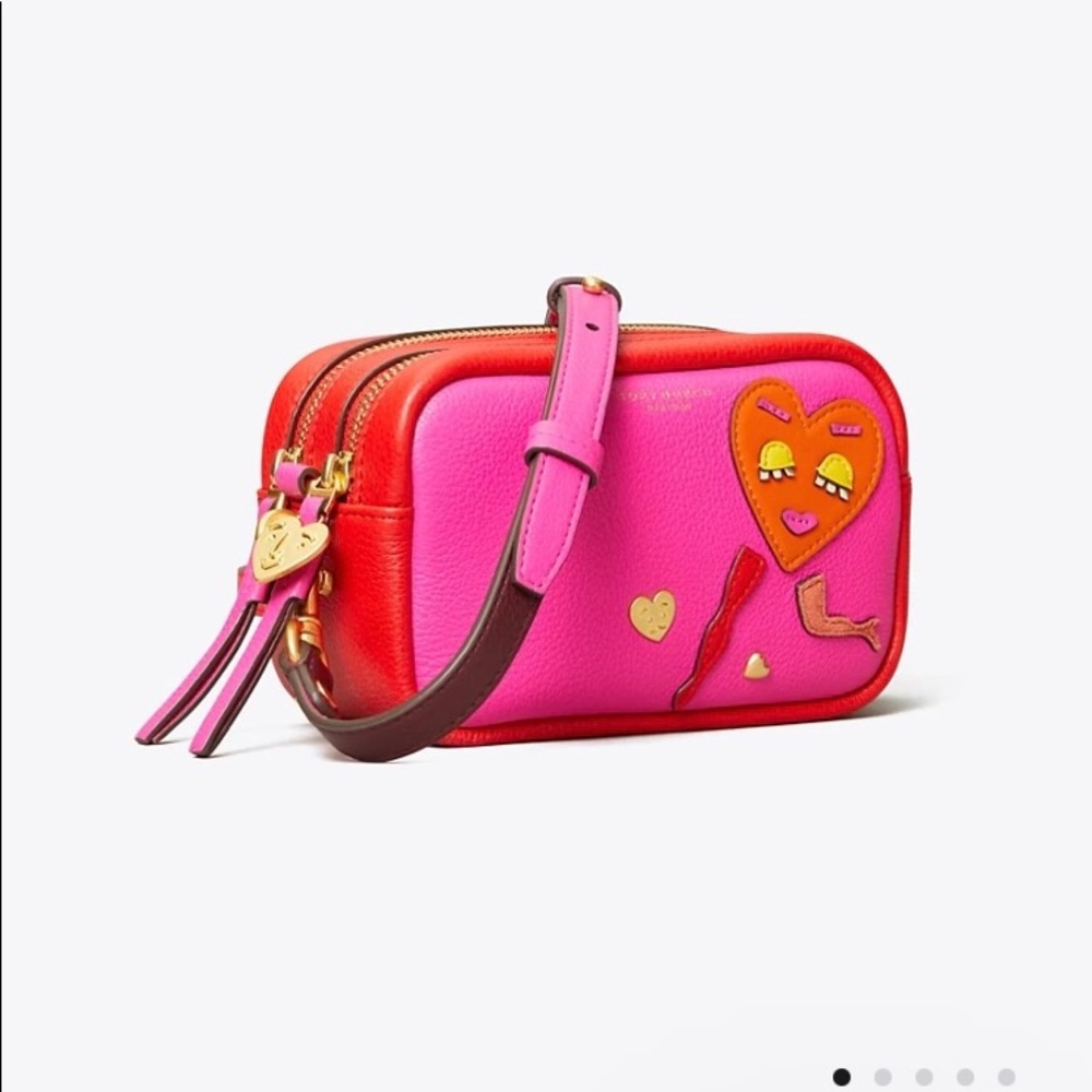 Tory Burch Perry Patchwork Hearts Mini Bag